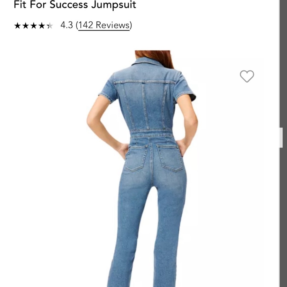NWT Good American “fit for success” denim jumpsuit - Picture 2 of 13